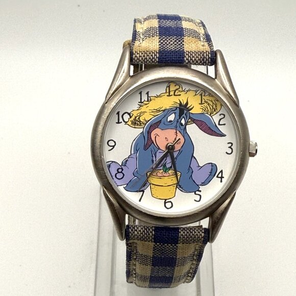 Timex Vintage 1990s Farmer Eeyore Winnie the Pooh Unisex watch Working - Picture 1 of 11